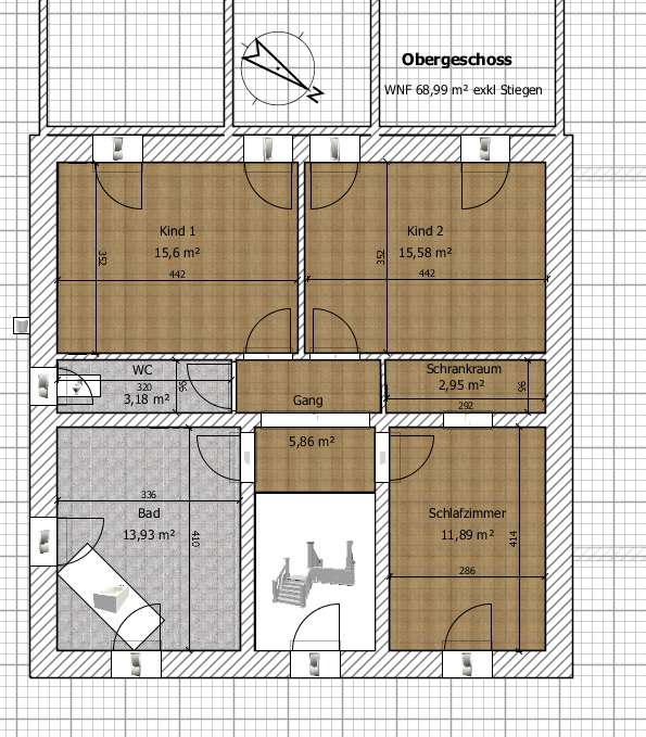 Erster Entwurf für unser Passivhaus | Grundrissforum auf energiesparhaus.at