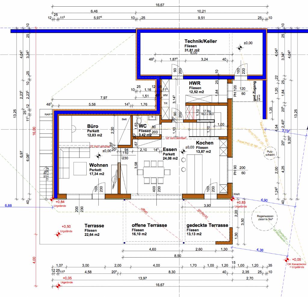 Hanghaus Einreichpläne | Grundrissforum auf energiesparhaus.at
