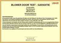 Blower Door Garantie