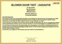 Blower Door Garantie