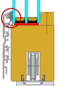 Hebeschiebetür Glaseinbau